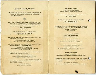 1907 – Programa de reunião The Comfort Station